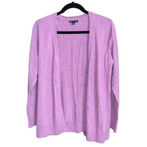 Gap Womens Orchid Purple Button Front Knit Cardigan Sweater Size L